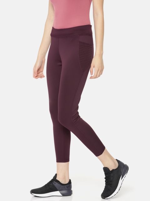 

Kappa Women Maroon Solid Tights