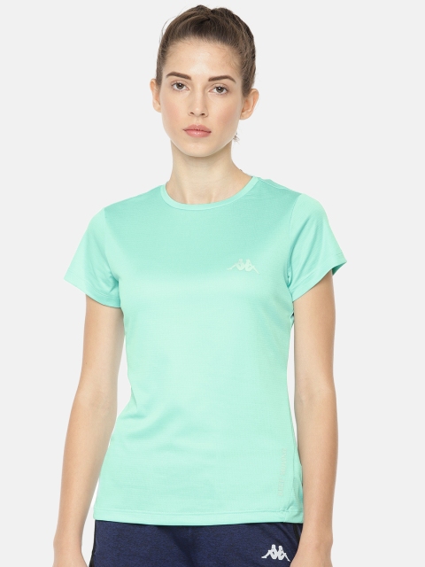 

Kappa Women Sea Green Solid T-shirt