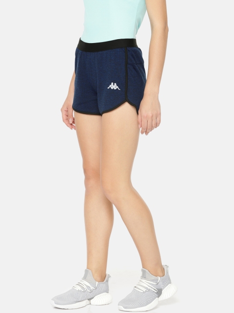 

Kappa Women Navy Blue Hydro-Way Solid Regular Fit Sports Shorts