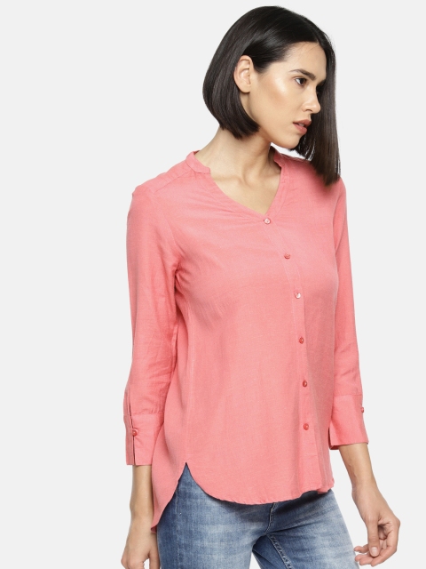 

Fame Forever by Lifestyle Women Pink Solid Shirt Style Top