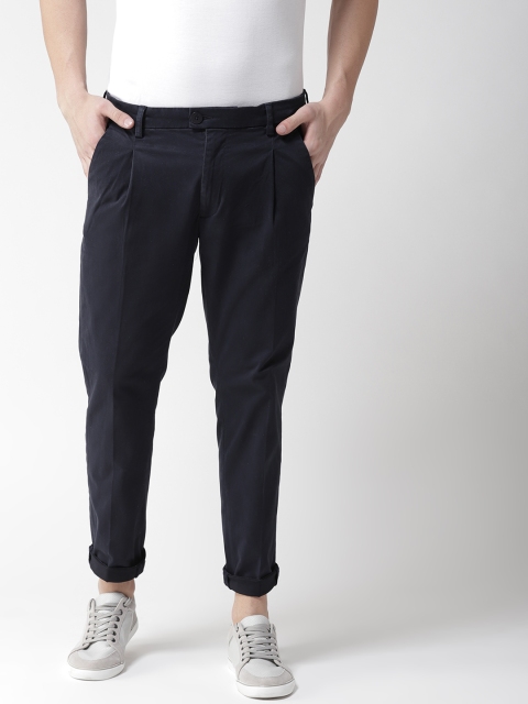 

GAS Men Navy Blue Aspen Slim Fit Solid Chinos