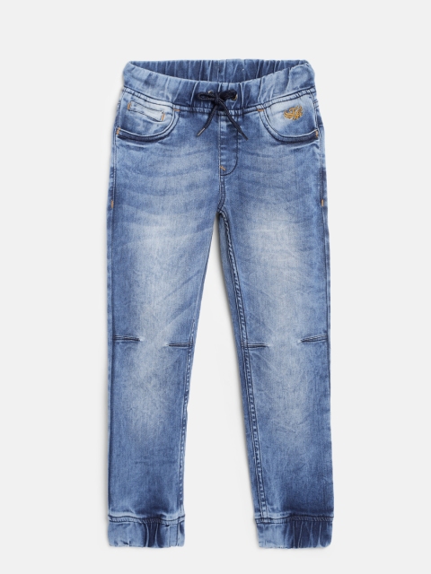 

Flying Machine Boys Blue Regular Fit Mid-Rise Clean Look Joggers