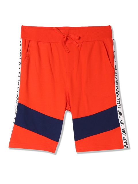 

Flying Machine Boys Orange Solid Regular Fit Regular Shorts