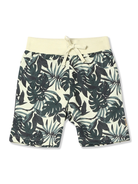 

Flying Machine Boys Olive Green Printed Regular Fit Regular Shorts