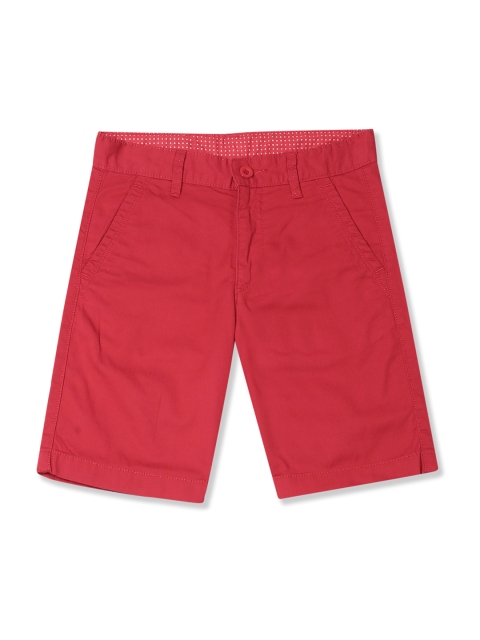 

Flying Machine Boys Red Solid Regular Fit Regular Shorts