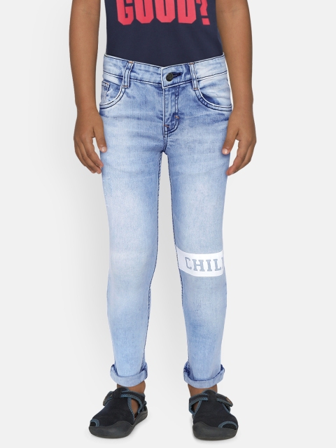 

Flying Machine Boys Blue Skinny Fit Mid-Rise Low Distress Stretchable Jeans
