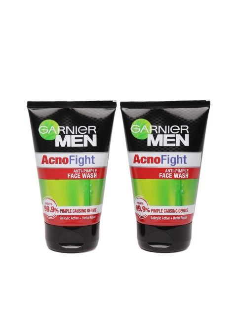 

Garnier Men Pack of 2 Acno Fight Anti-Pimple Facewash 200 g, Black