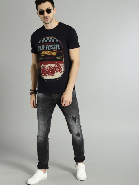 

Roadster Men Black Premium Mildly Distressed Acid Wash Skinny Fit Stretchable Jeans