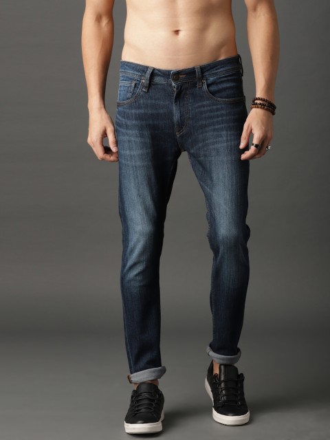 

Roadster Men Premium Blue Skinny Fit Mid-Rise Clean Look Stretchable Jeans