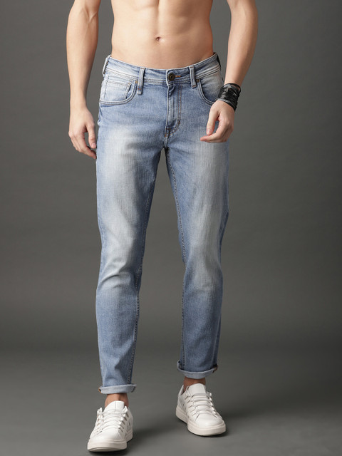 

Roadster Men Blue Vintage Wash Slim Tapered Fit Mid-Rise Stretchable Regular Jeans