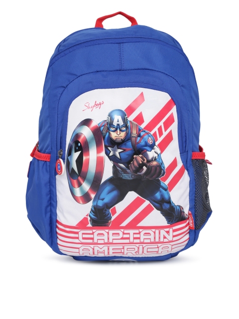 

Skybags Unisex Blue & White Graphic Backpack