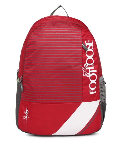 

Skybags Unisex Red Striped Backpack
