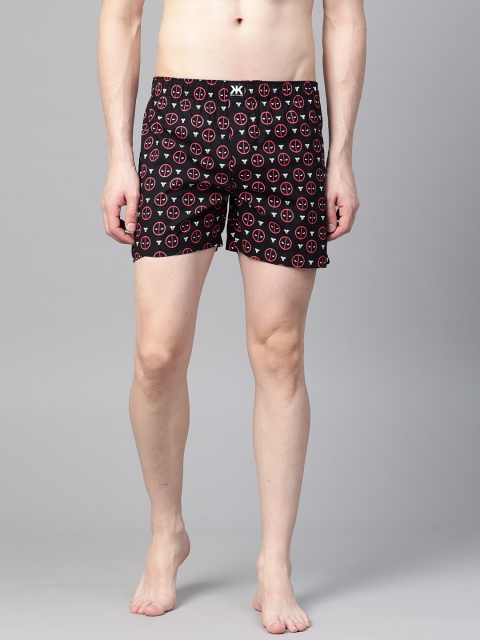 

Kook N Keech Marvel Men Black & Red Deadpoo Print Boxers K217MSO22004A