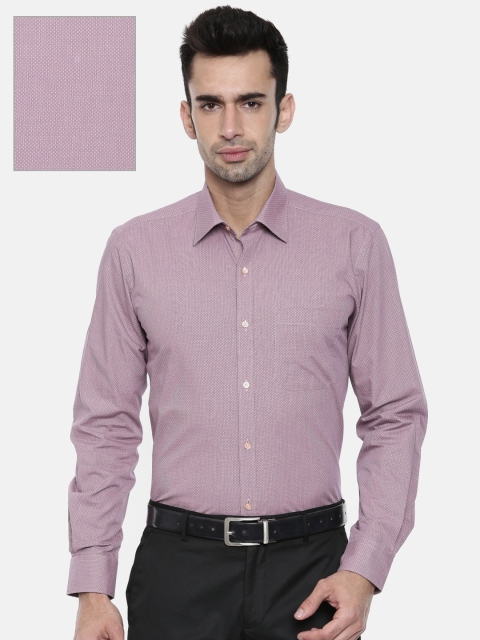 

Raymond Men Lavender Regular Fit Self Design Formal Shirt