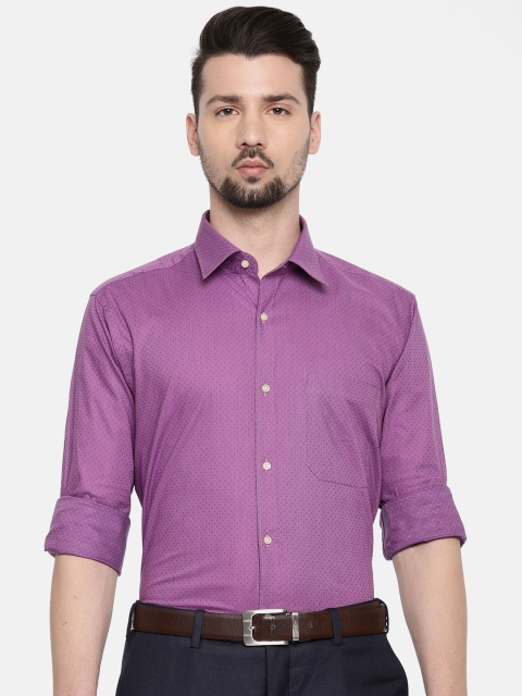 

Raymond Men Violet Regular Fit Printed Formal Shirt