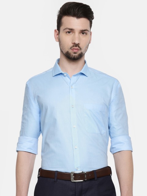 

Raymond Men Blue Slim Fit Solid Formal Shirt