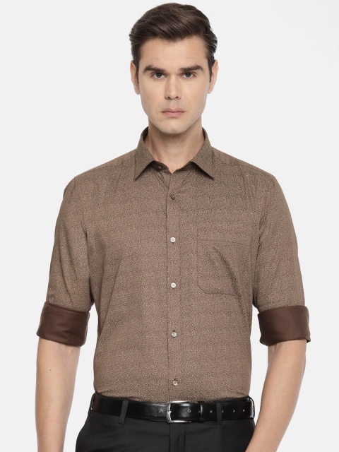 

Raymond Men Brown Regular Fit Printed Formal Shirt