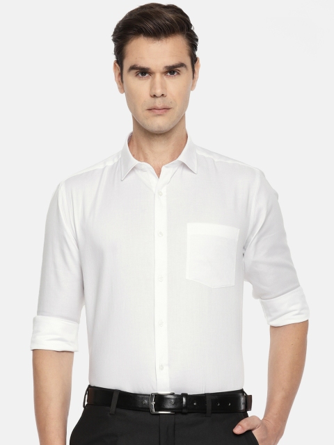 

Park Avenue Men White Slim Fit Textured Formal Shirt