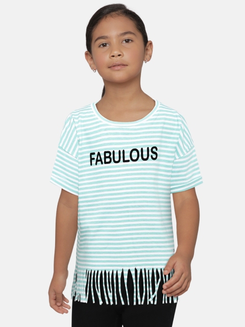 

Lee Cooper Girls Green Printed Pure Cotton Top