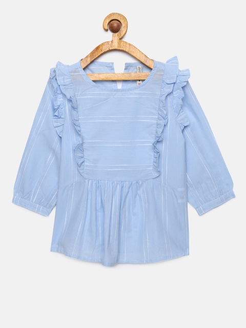 

Lee Cooper Girls Blue Striped Pure Cotton Top