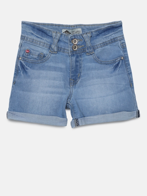 

Lee Cooper Girls Blue Washed Regular Fit Denim Shorts