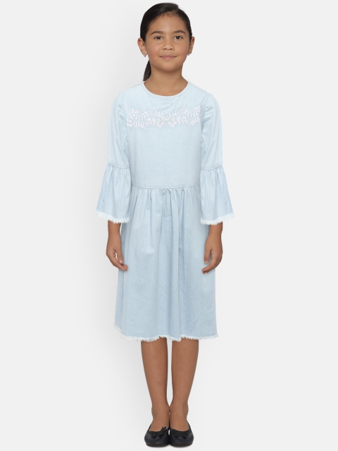 

Lee Cooper Girls Blue Solid Fit and Flare Dress
