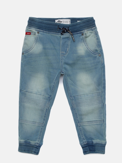 

Lee Cooper Boys Blue Jogger Mid-Rise Clean Look Jeans
