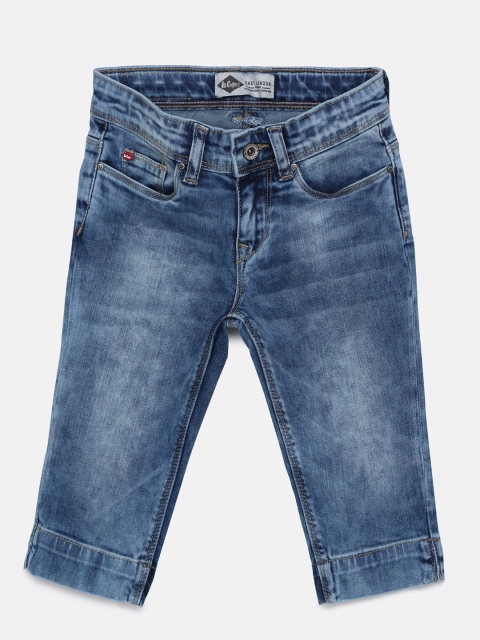 

Lee Cooper Girls Blue Solid Regular Fit Capris