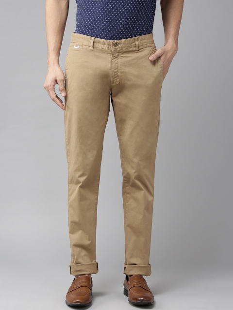 

Blackberrys Men Beige Slim Fit Solid Chinos