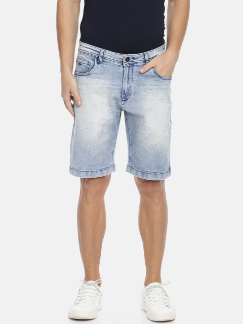 

Blackberrys Men Blue Solid Regular Fit Denim Shorts