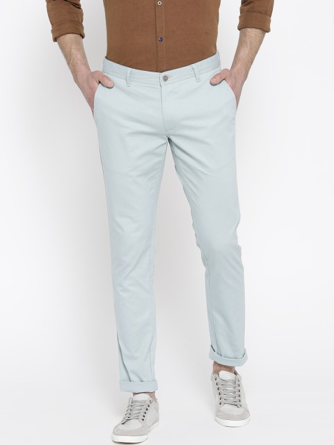 

Blackberrys Men Blue Sharp Slim Fit Self Design Regular Trousers