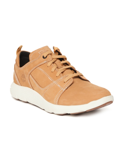 

Timberland Men Tan Brown FLYROAM Leather Sneakers