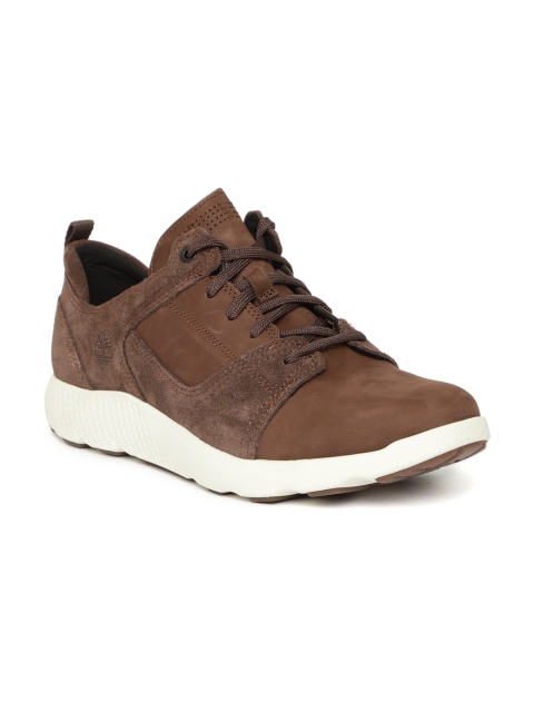 

Timberland Men Brown Solid FLYROAM Leather Sneakers
