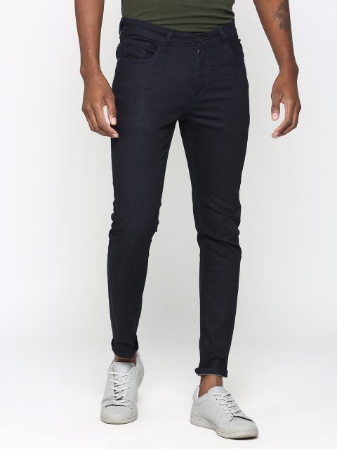 

SKULT by Shahid Kapoor Men Navy Blue Slim Fit Mid-Rise Clean Look Stretchable Jeans