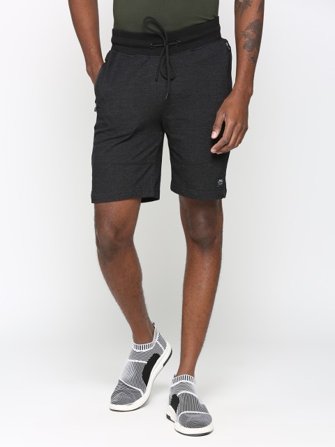 

SKULT by Shahid Kapoor Men Charcoal Solid Regular Fit Regular Shorts
