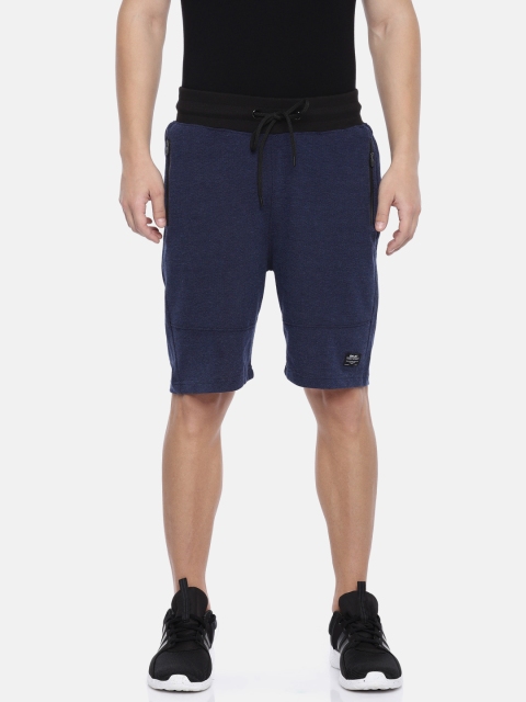 

SKULT by Shahid Kapoor Men Navy Blue Solid Regular Fit Shorts