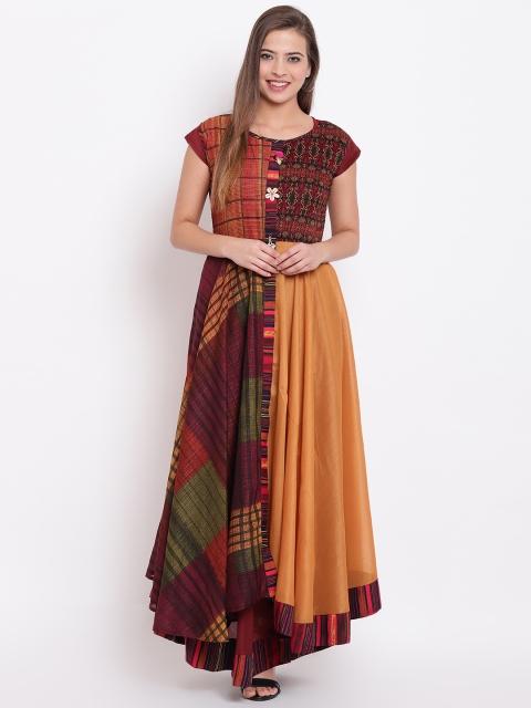 

Kvsfab Women Multicoloured Printed A-Line Kurta, Multi