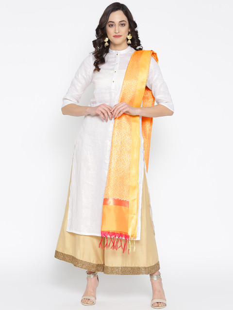 

Banarasi Style Mustard Yellow & Golden Woven Design Dupatta