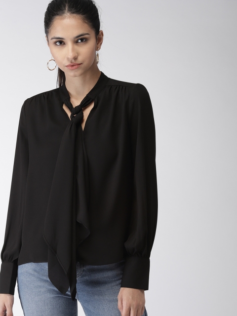 

FOREVER 21 Women Black Solid Top