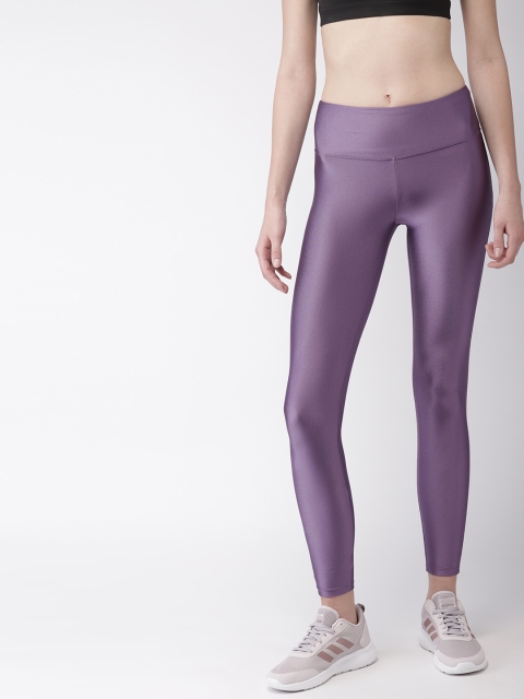 

FOREVER 21 Women Purple Solid Tights