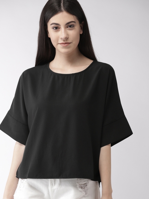 

FOREVER 21 Women Black Solid Top