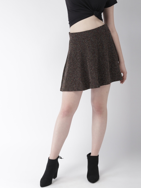 

FOREVER 21 Woman Black Shimmer A-Line Mini Skirt