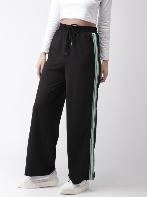 

FOREVER 21 Women Black Regular Fit Solid Parallel Trousers