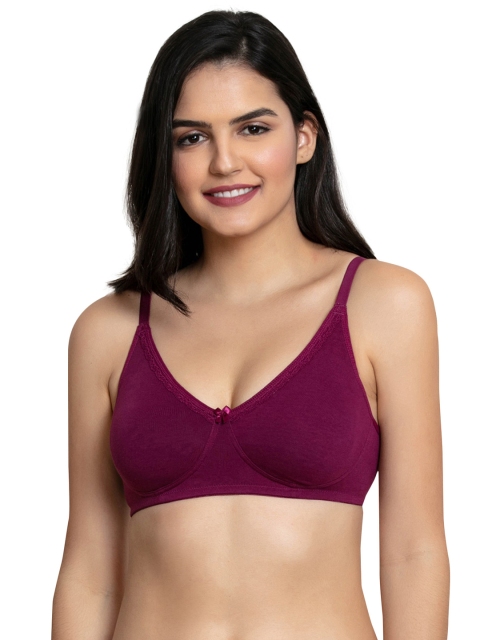 

Zivame Burgundy Solid Non-Wired Non Padded T-shirt Bra ZI1485COREE