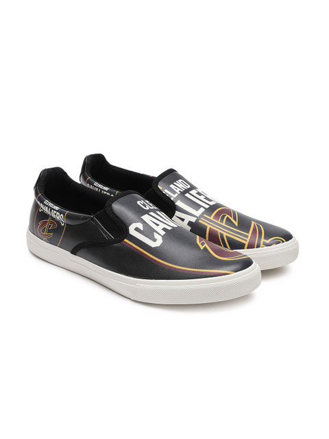 

NBA Men Black Printed Slip-On Sneakers