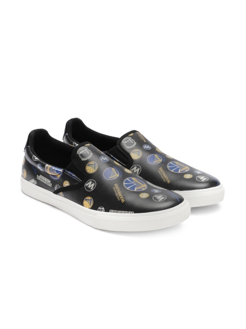 

NBA Men Black Printed Slip-On Sneakers
