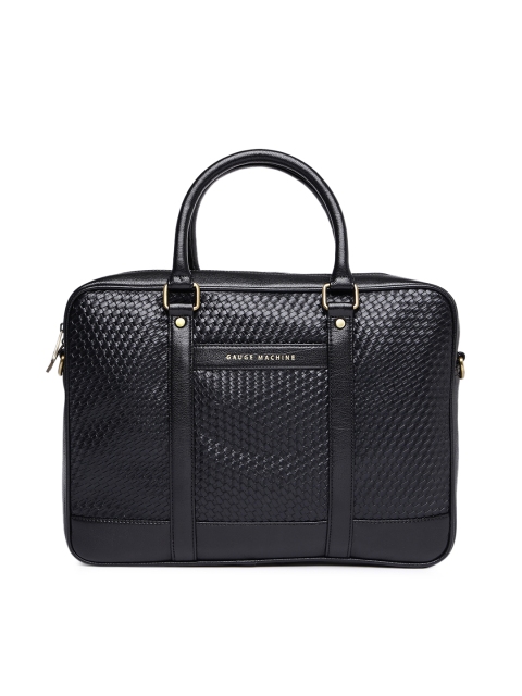 

Gauge Machine Unisex Black Textured Laptop Bag