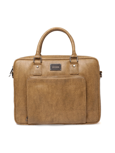 

Gauge Machine Unisex Tan Brown Solid Laptop Bag