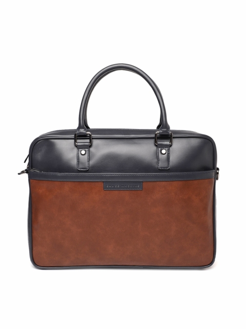

Gauge Machine Unisex Brown & Blue Solid Laptop Bag