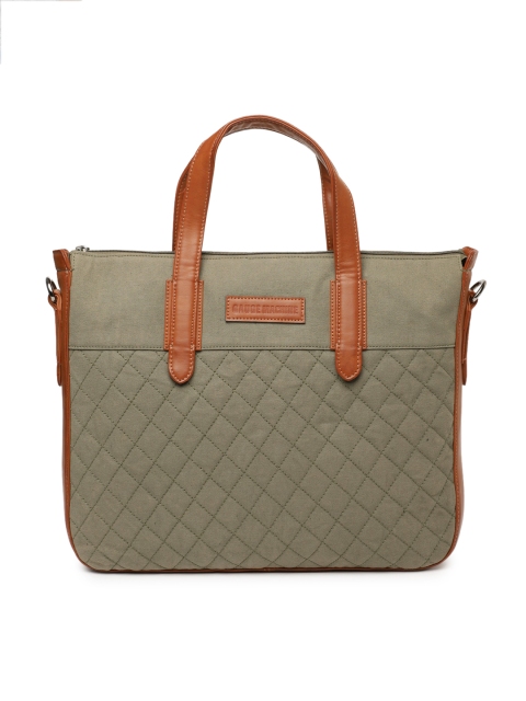 

Gauge Machine Unisex Olive Green Quilted Laptop Bag
